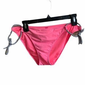 Victoria's Secret String Bikini Bottom Women Large Pastel Pink Striped Strings